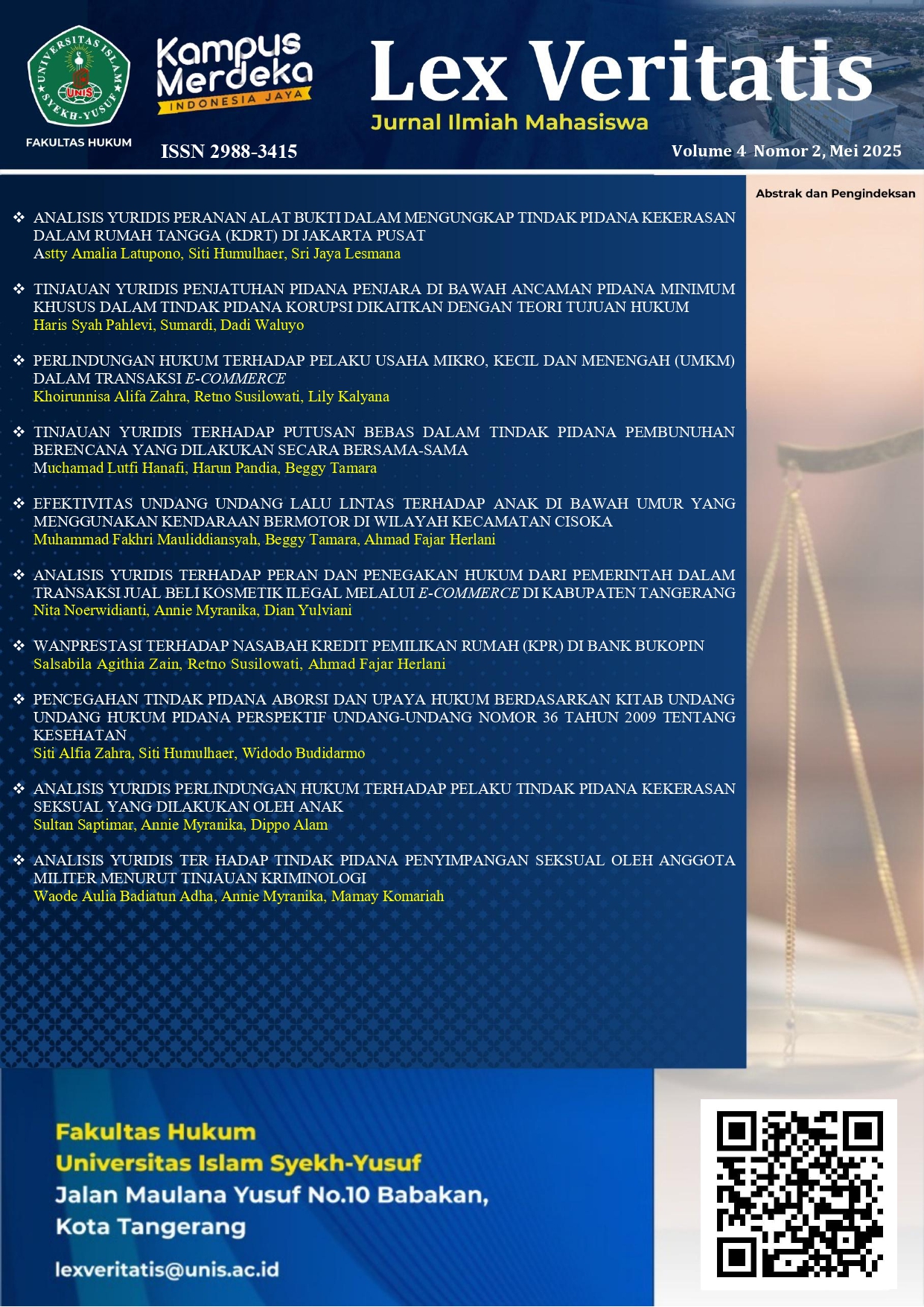 					View Vol. 4 No. No.2 (2025): Lex Veritatis
				