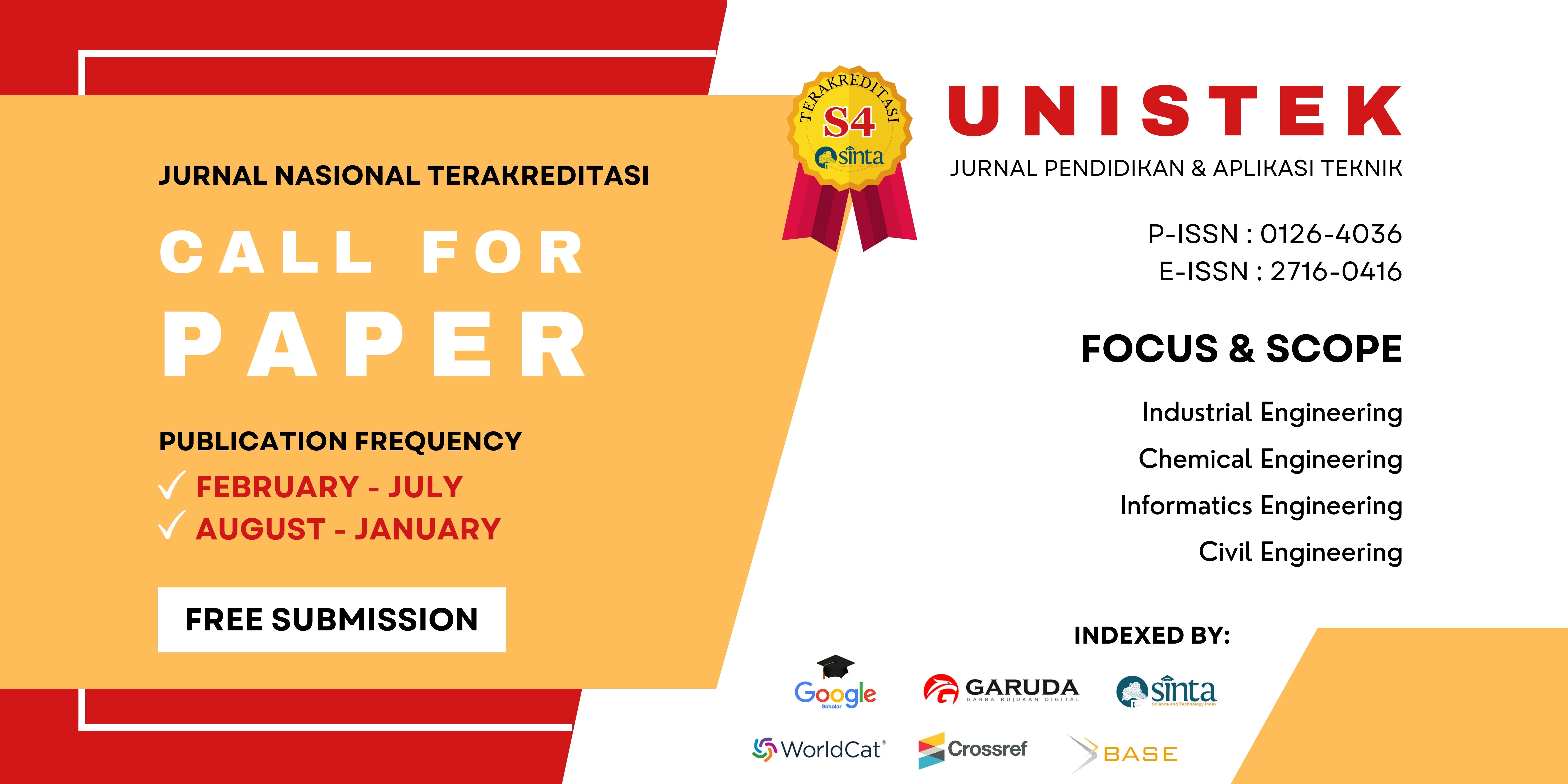 Unistek - Jurnal terakreditasi SINTA 4